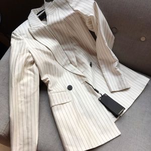 Massimo dutti slim fit stripe blazer